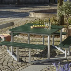 Plus Twist bord/bænkesæt med 2 ryglæn 204 cm  trykimp