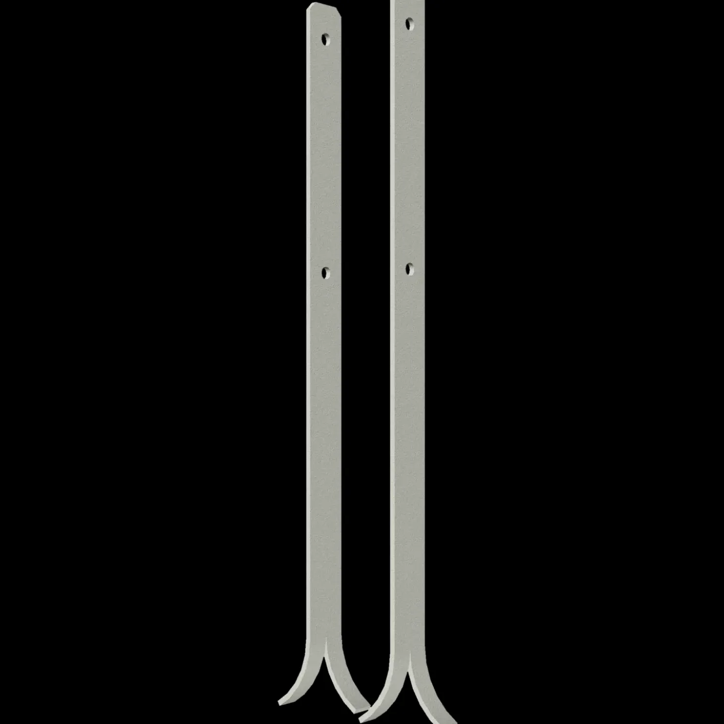 Plus Universal stolpefødder t/nedstøbning 4x60 cm varmgalvanisert