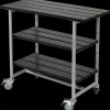 Plus Urban grill-/plantebord med 2 hylder grundmalet sort