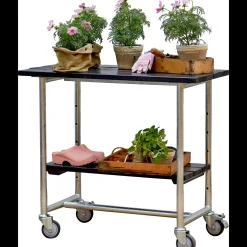 Plus Urban grill-/plantebord med 1 hylde grundmalet sort
