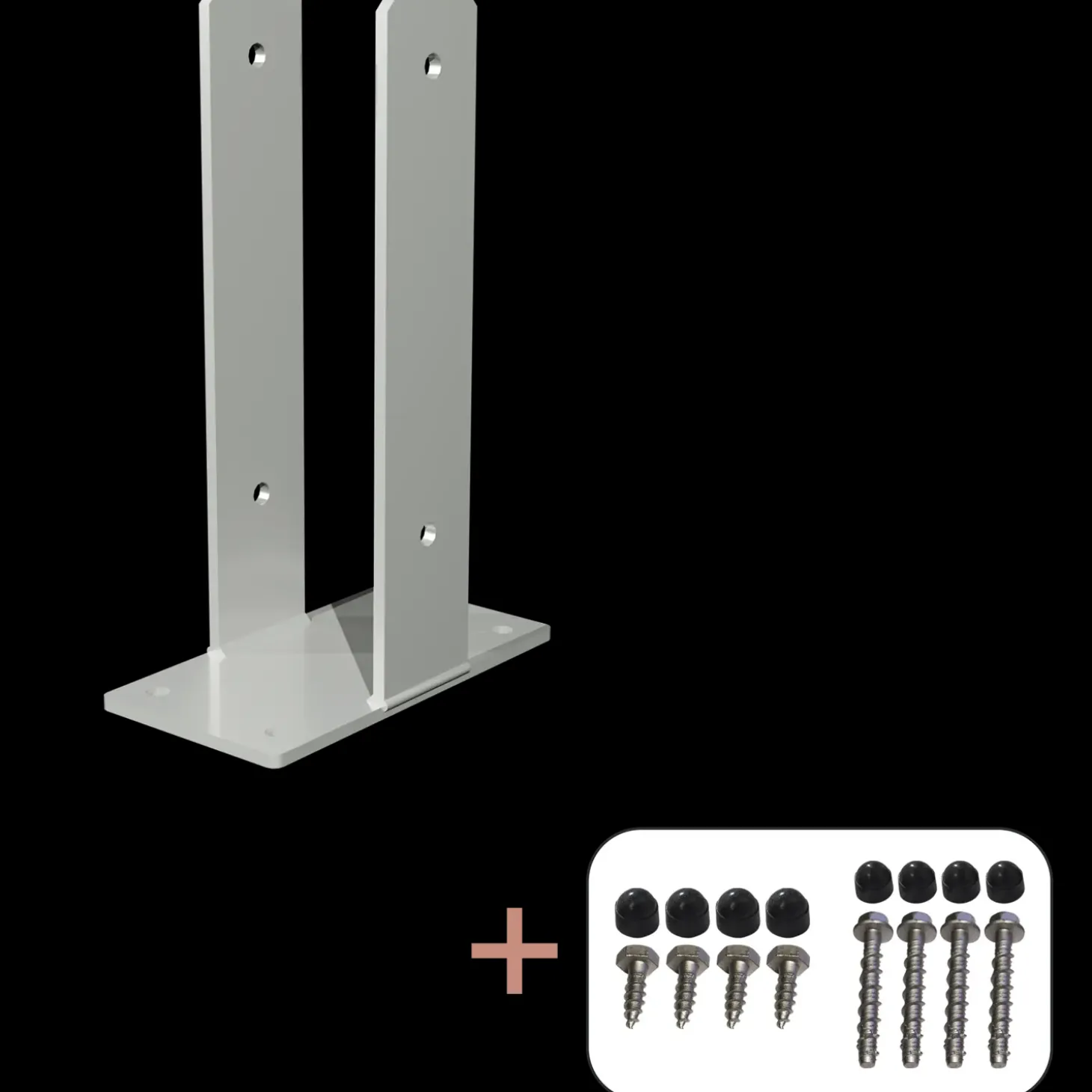 Plus Ustolpefod til fundament 9x9x30 cm m/skruer