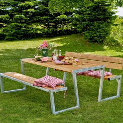 Plus Zigma Bord/Bænkesæt m/2 ryglæn 176 cm ThermoWood®