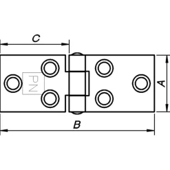 PN bladhængsel bach flap 50x114 mm elforz
