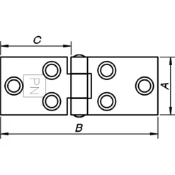 PN bladhængsel bach flap 32x81 mm elforz