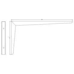 PN bordbæring U-profil 300x550 mm hvid