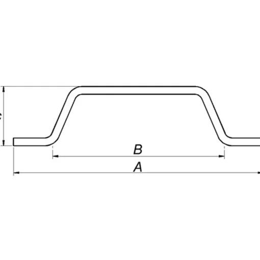 PN dørhank varmforz. 160 mm