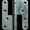 PN dørhængsel højre runde hjørner 123x45 mm varmforz.