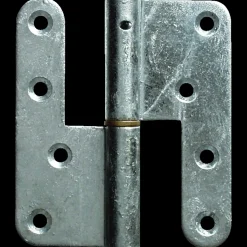 PN dørhængsel højre runde hjørner 123x45 mm varmforz.