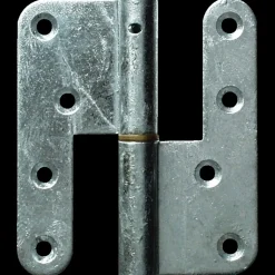 PN dørhængsel venstre runde hjørner 123x45 mm varmforz.