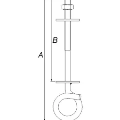 PN gyngekrog, 255 x 12 mm