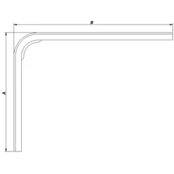 PN hyldeknægt 125x150 mm hvid