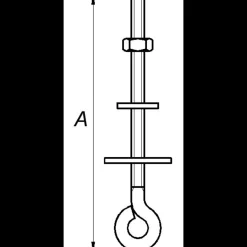 PN øjebolt M6x100 mm. elforzinket