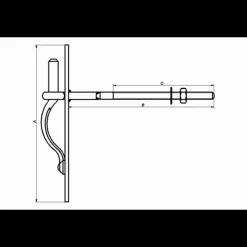 PN pladeskruestabel 210x195 mm m/tap 13 mm varmforzinket