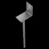 PN stolpefod L-form D99xH90xB50 L400 mm. varmforzinket