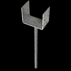 PN stolpefod U-form D101xH90xB65 L400 mm varmforzinket