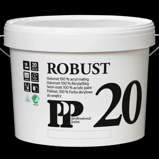 PP Acrylmaling Robust 20 hvid 2,8 L