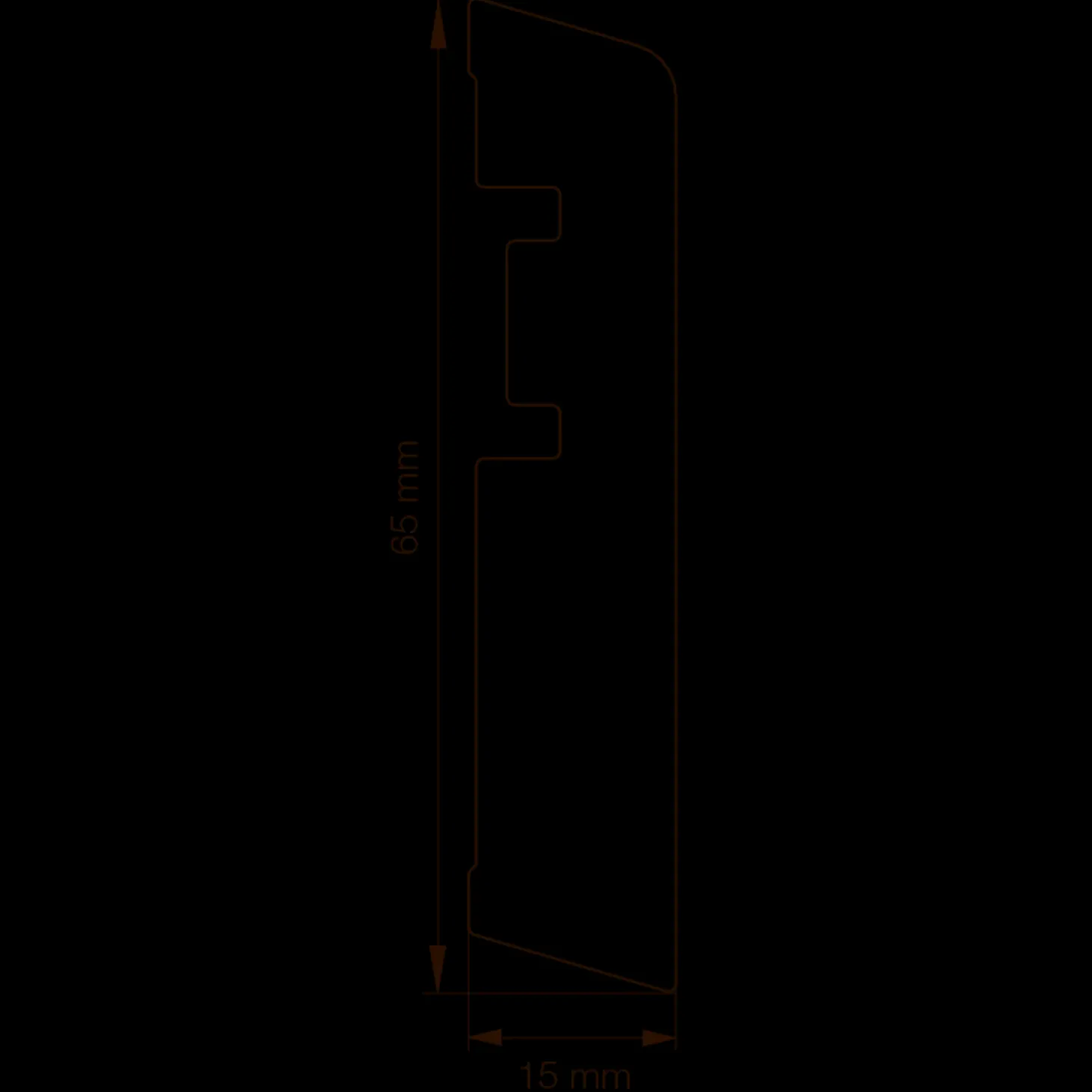 Primo Easy fodliste off-white - 15x65x3100 mm