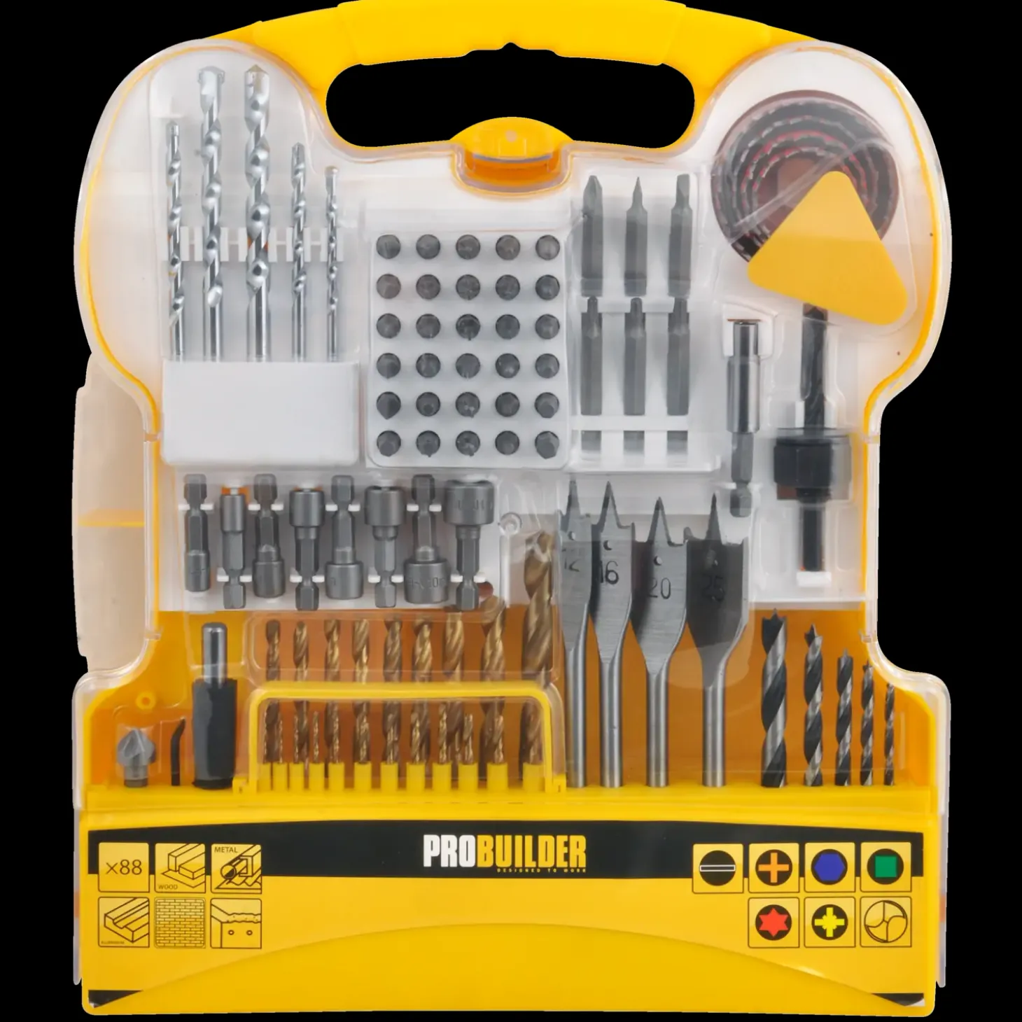 Probuilder bor- og bitssæt - 88 dele
