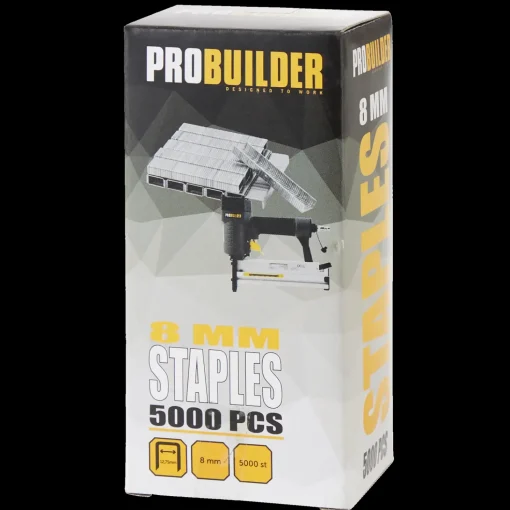Probuilder klammer 8 mm t/hæftepistol 5000 stk