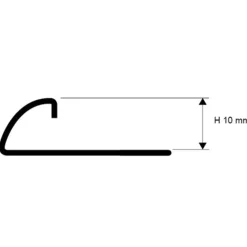 Projolly PJAC rund fliseprofil 6 mm x 2,7 m