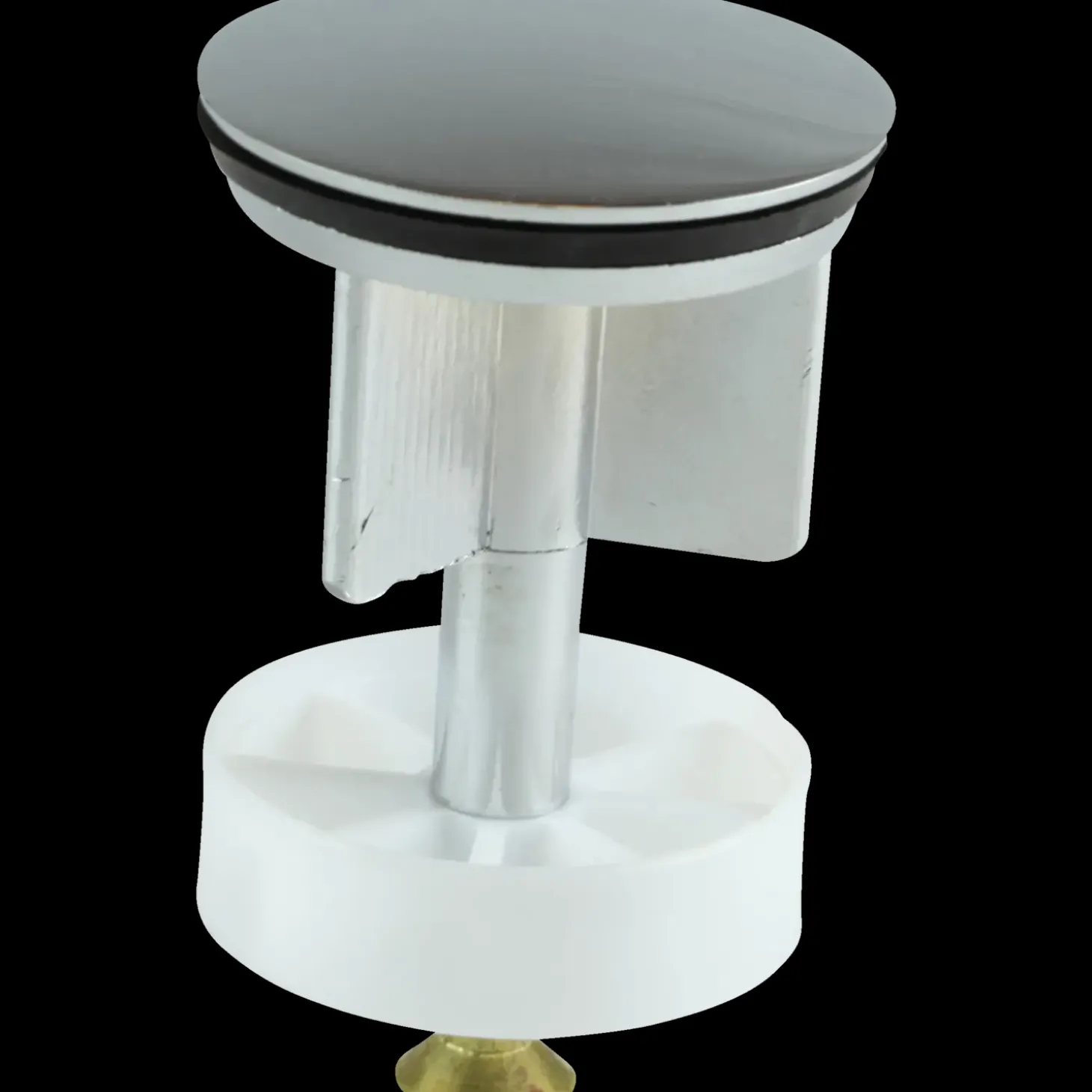 Prop t/bundventil m/løft op prop 1 1/4" krom