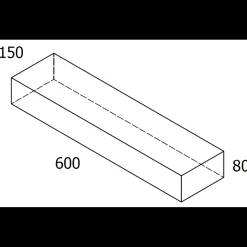 RBR Nordic-Line Grå haveflise - 15x60x8 cm