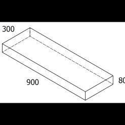 RBR Nordic-Line Grå haveflise - 30x90x8 cm