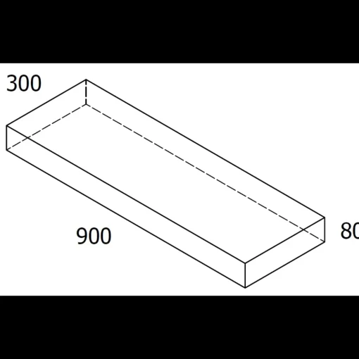 RBR Nordic-Line Grå haveflise - 30x90x8 cm