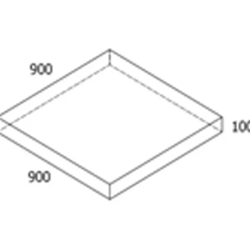 RBR Nordic-Line Koks haveflise - 90x90x10 cm