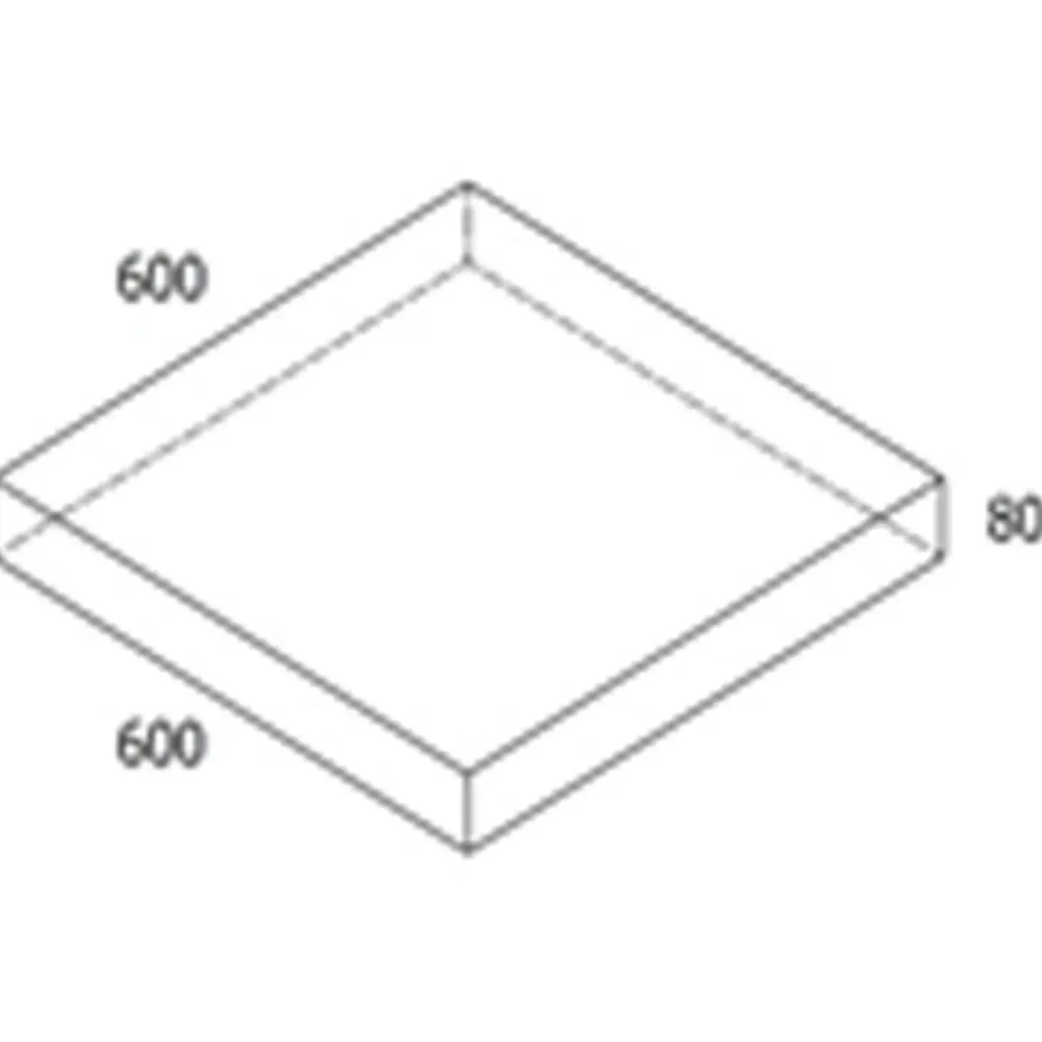 RBR Nordic-Line koks haveflise - 60x60x8 cm