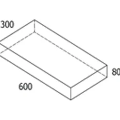 RBR Nordic-Line Koks haveflise - 30x60x8 cm