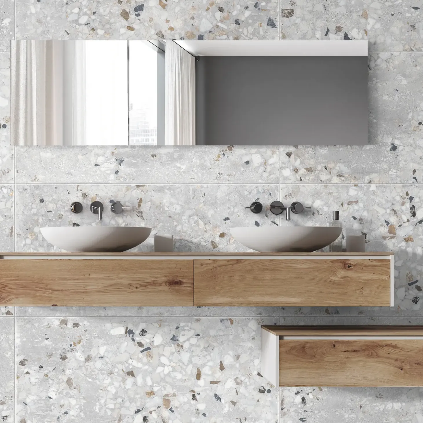 Recycle River Brown 60x60 cm