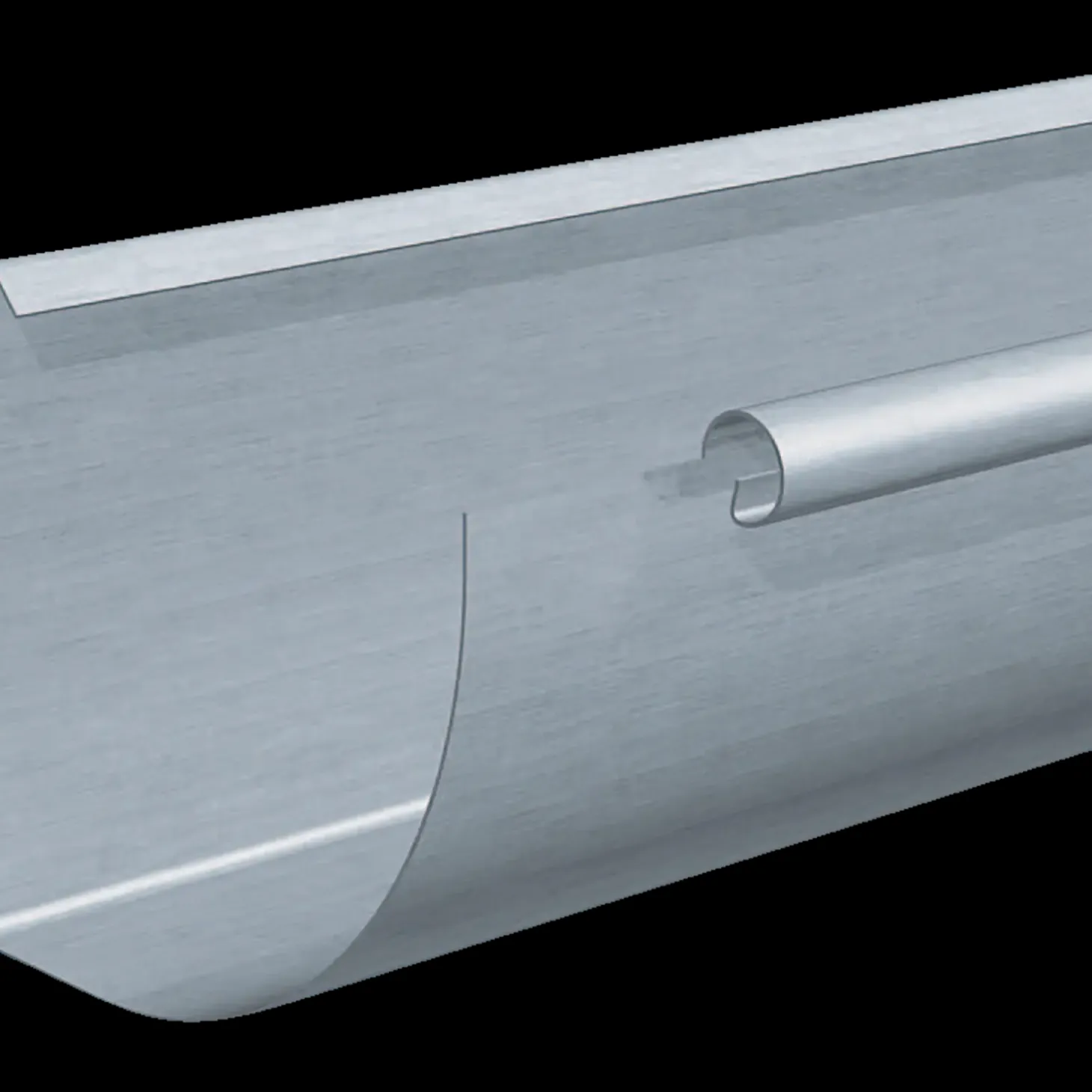 Rheinzink kvartrund tagrende 333x3000x0,7 mm