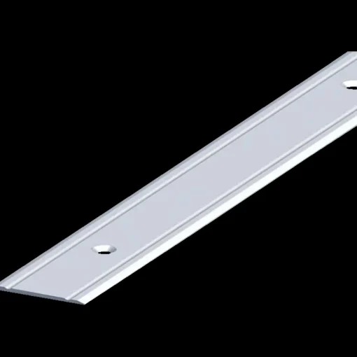 Roliba tæppeovergang m/centrerede huller 2x30 mm x1 m elox. Alu