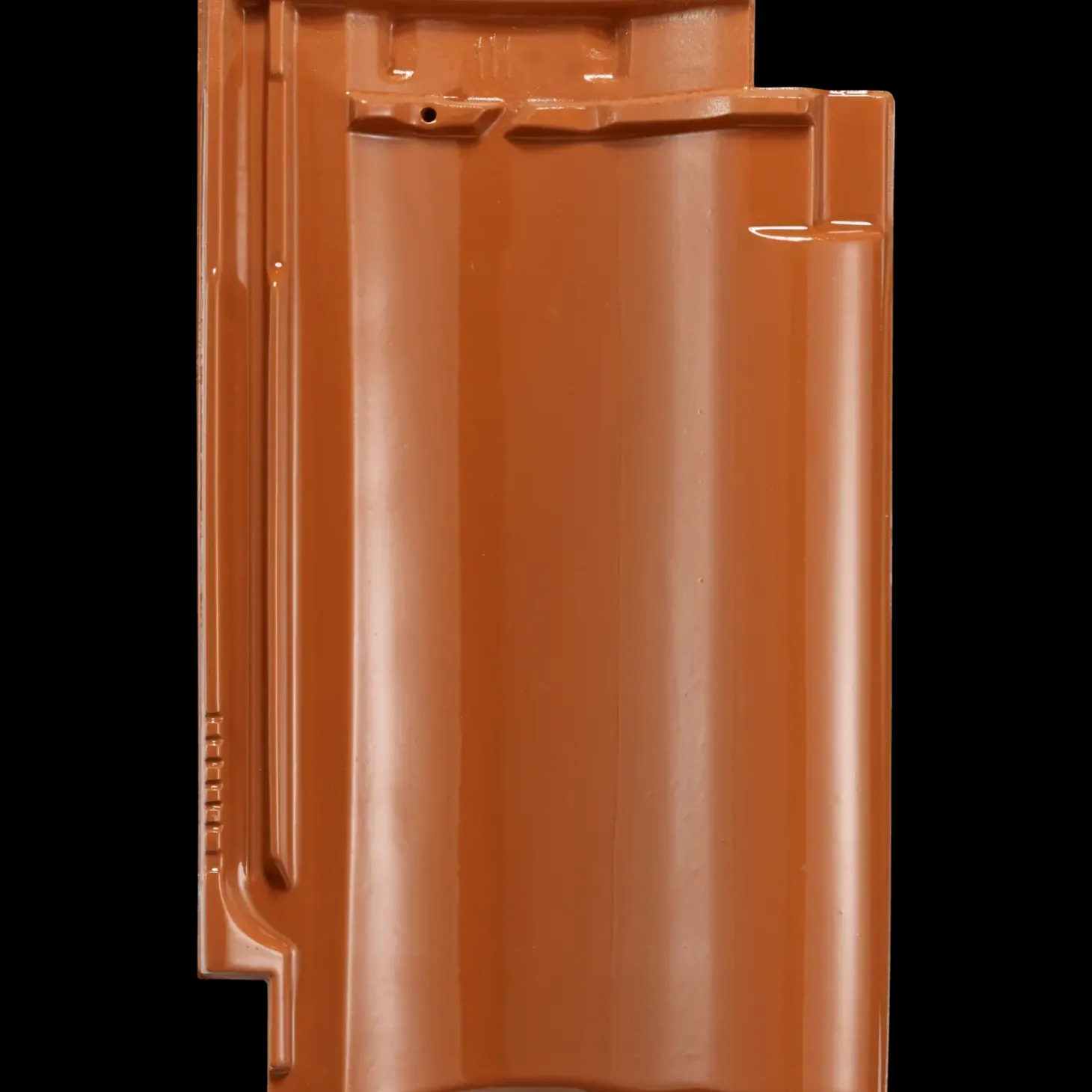 RT857 Laumans vingefalstagsten, okkerbrun glaseret