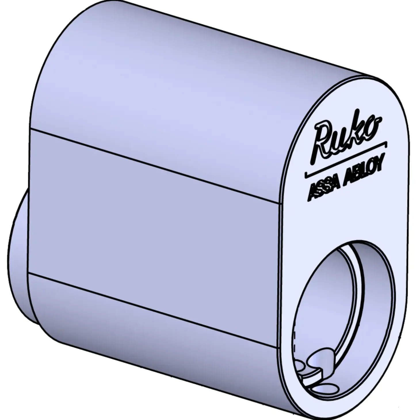 Ruko 1660 oval cylinder rustfrit look 2 stk.