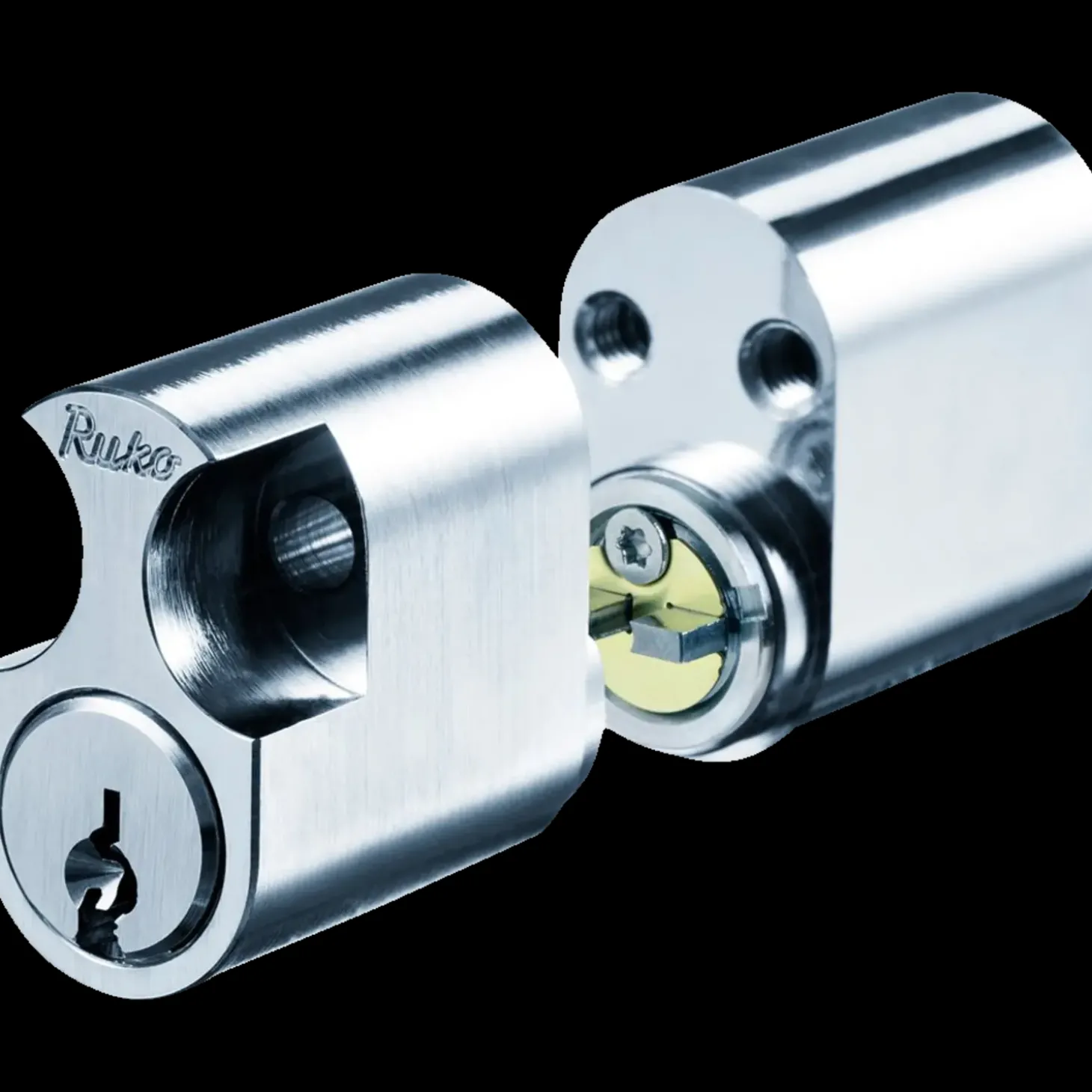 Ruko RB2602 dobbelt oval cylindersæt Rokoko rustfrit look