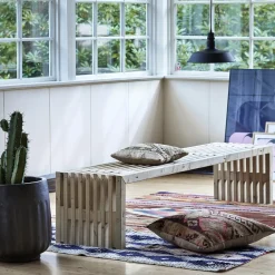 Rustik Trallebænk Design natur 138x49x45 cm