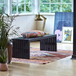 Rustik Trallebænk Design sort 138x49x45 cm