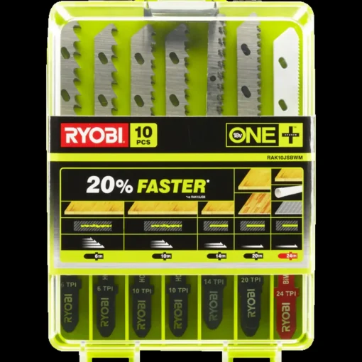 Ryobi RAK10JSBWM stiksavklinger træ, metal og rør 10 pak