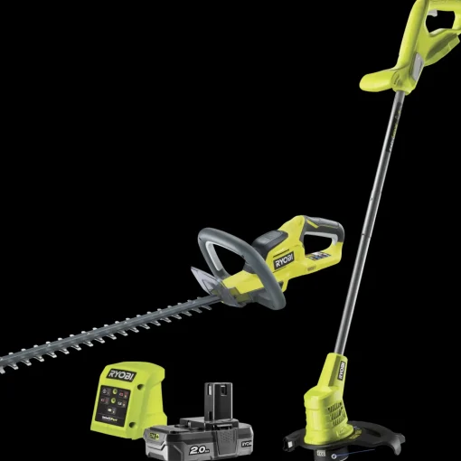 Ryobi  18V ONE+ græstrimmer og hækkeklipper m/1 stk. 2,0 Ah batteri og lader (RHT1845LT25M20)