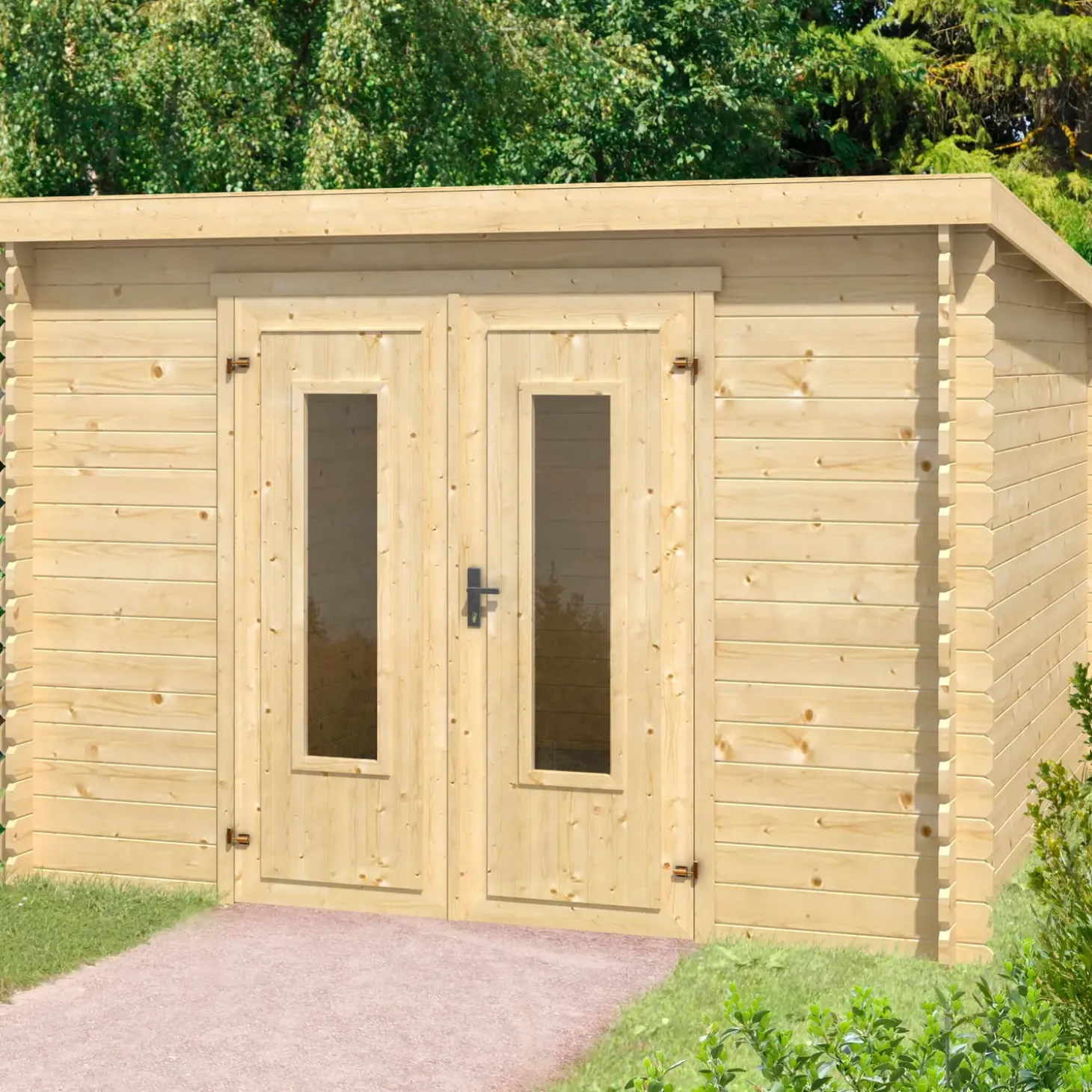 Sacramento hytte/redskabsrum med dobbeltdør, 8,2 m²