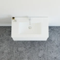 Scanbad Aria badmøbel m/vask, 2 skuffer, push open, hvid mat 81 cm