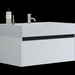 Scanbad badmøbel m/Asyre vask/venstre, 1 skuffe, hvid mat 81 cm