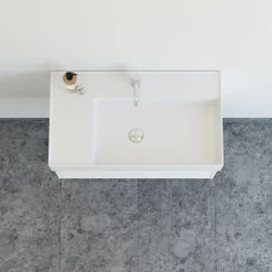 Scanbad badmøbel m/Asyre vask/venstre, 1 skuffe, hvid mat 81 cm