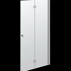 Scanbad brusedør 180 grader satin/klart glas 200x100 cm