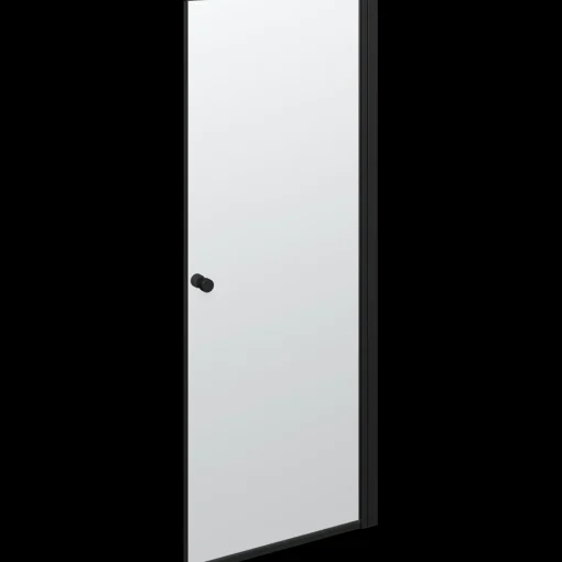 Scanbad brusedør 79x200 cm mat sort
