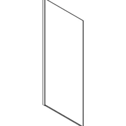 Scanbad brusevæg 79x197,5 cm klar glas