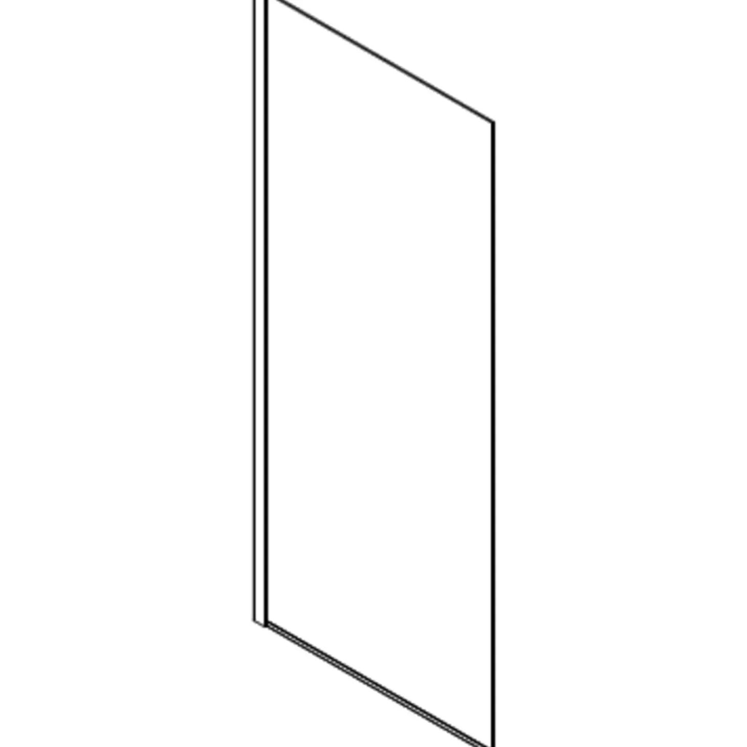 Scanbad brusevæg 79x197,5 cm klar glas