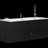 Scanbad Delta vaskeskab m/Micca vask 120 cm sort eg